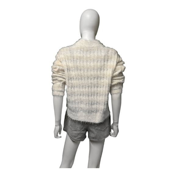 Candie’s Mock Neck Fuzzy Cozy & Soft Sweater Lurxstripe M - Picture 6 of 9